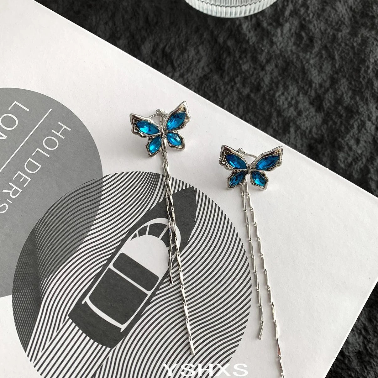 Accessories Vintage Blue Zircon Butterfly Ear Cuff