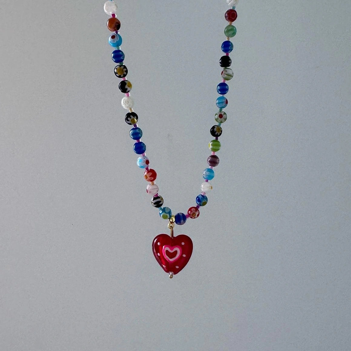 Accessories Vintage Candy Heart Beaded Choker