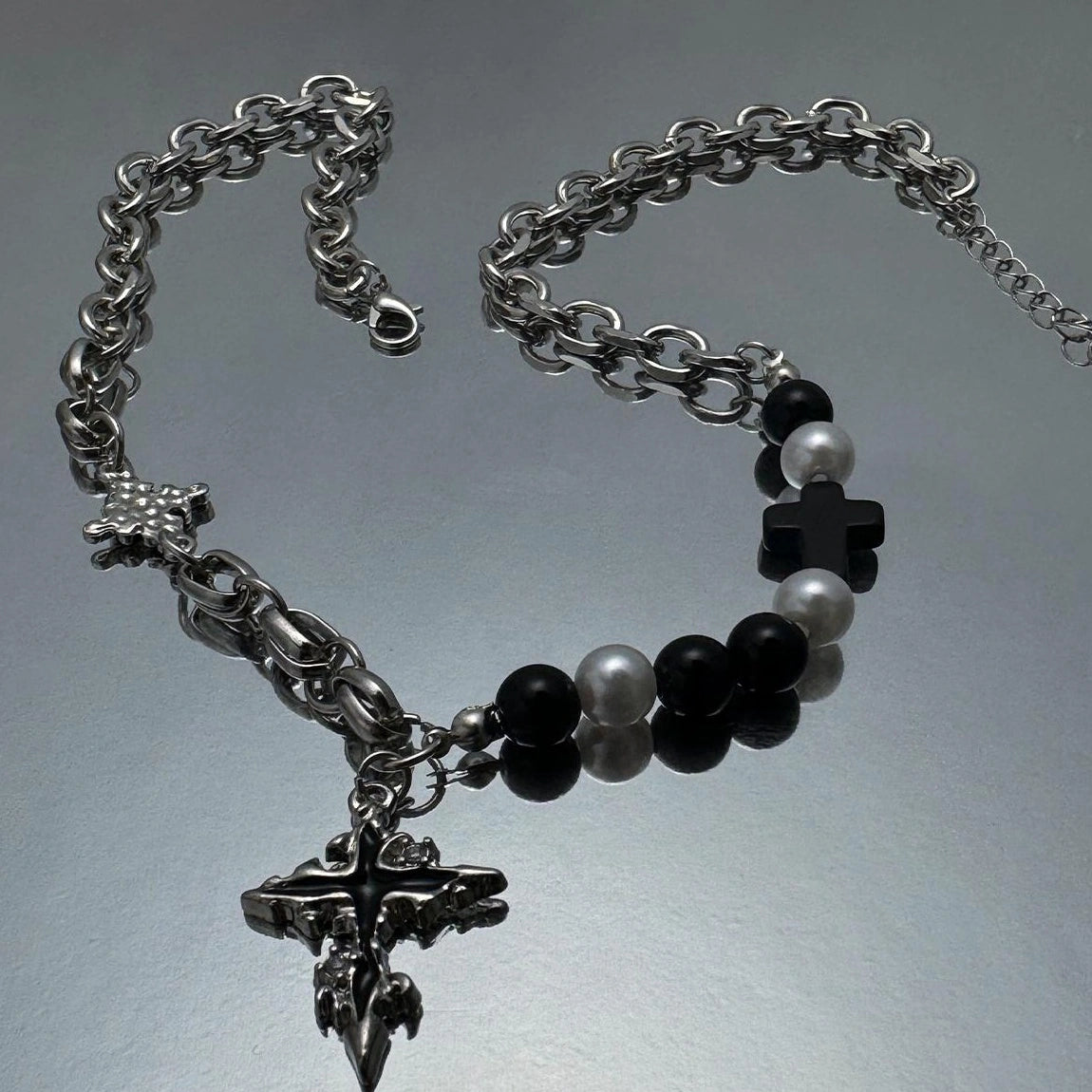 Accessories Vintage Cross Pearl Pendant Necklace