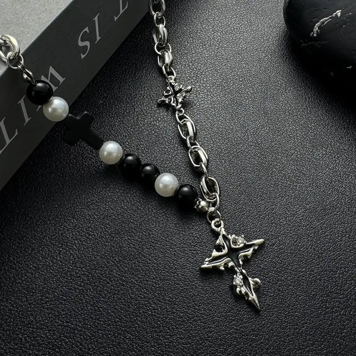 Accessories Vintage Cross Pearl Pendant Necklace