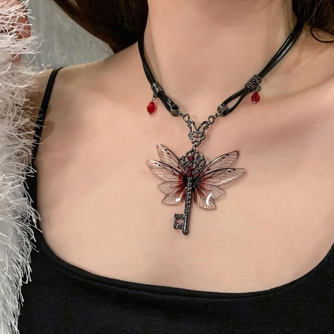 Accessories Vintage Dragonfly Pendant Choker Necklace