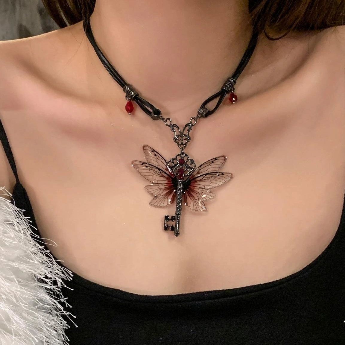 Accessories Vintage Dragonfly Pendant Choker Necklace