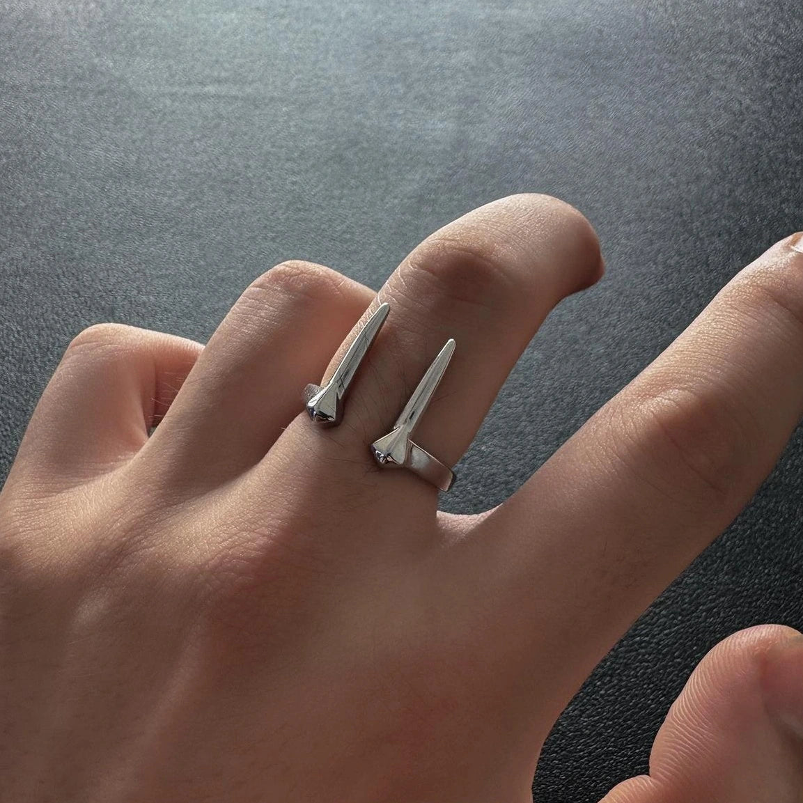 Accessories Vintage Gothic Beast Fang Adjustable Couple Ring