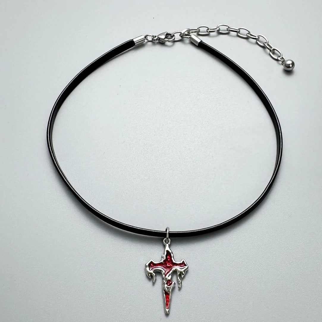 Accessories Vintage Gothic Cross Choker Necklace