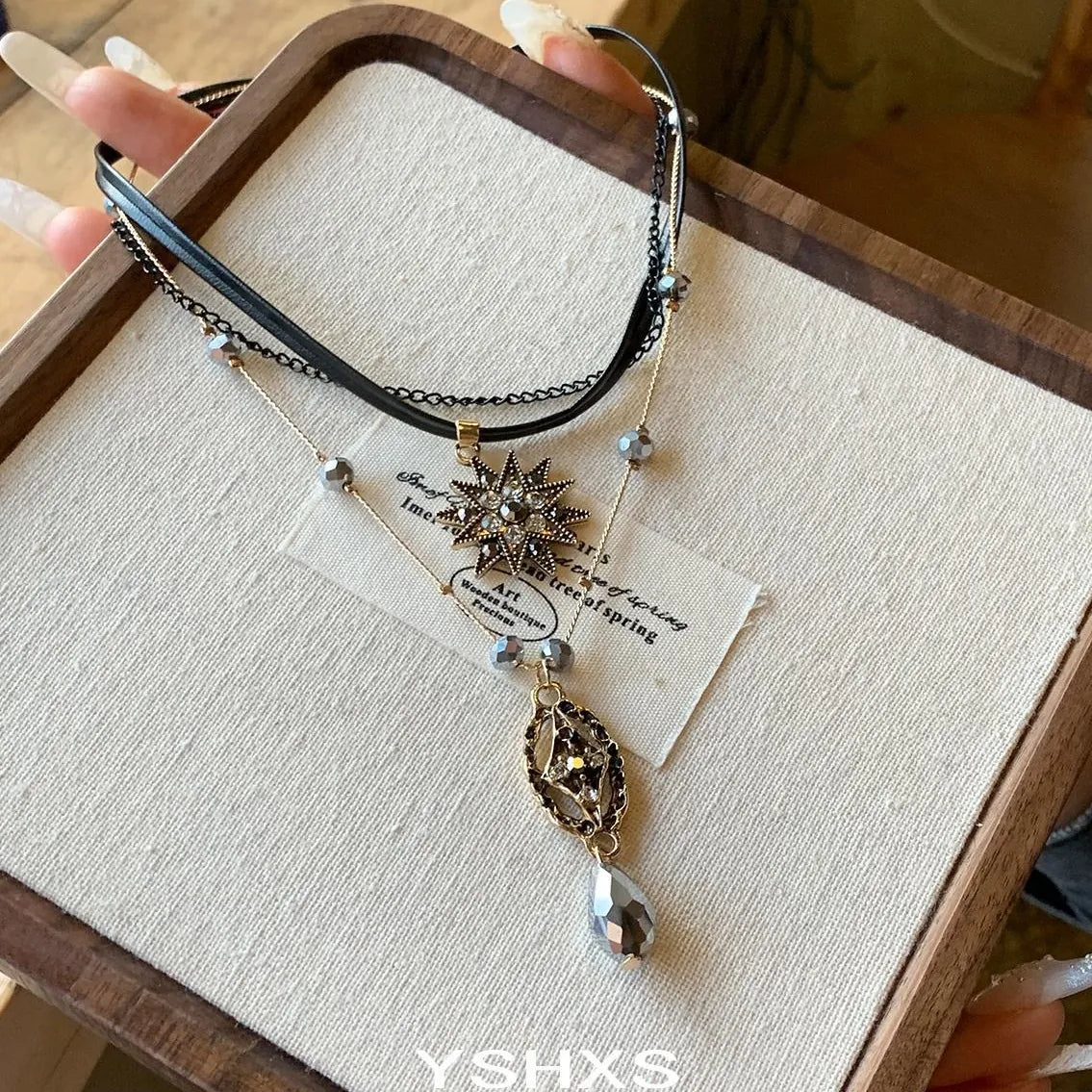 Accessories Vintage Gothic Layered Leather Choker