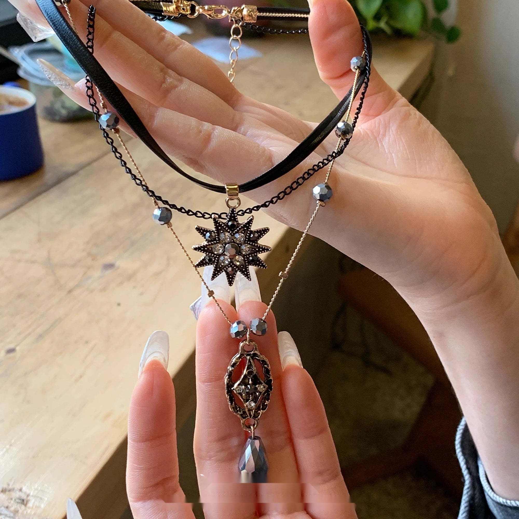 Accessories_Vintage_Gothic_Layered_Leather_Choker_MISSTT