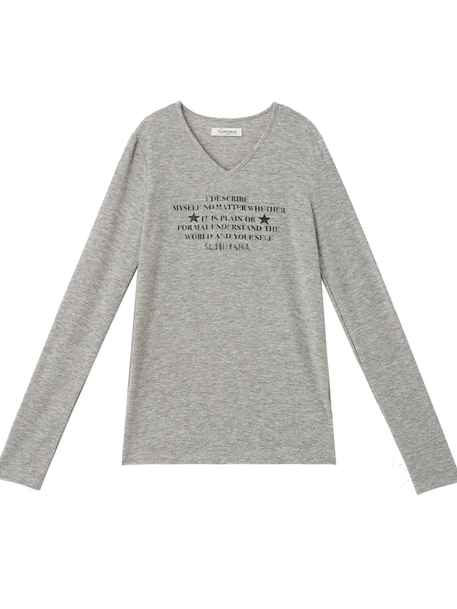 Letter Long-Sleeved T-Shirt