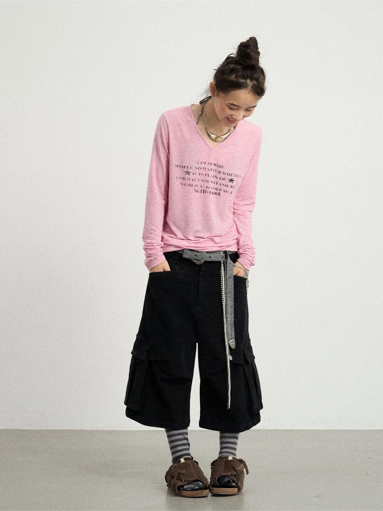Letter Long-Sleeved T-Shirt