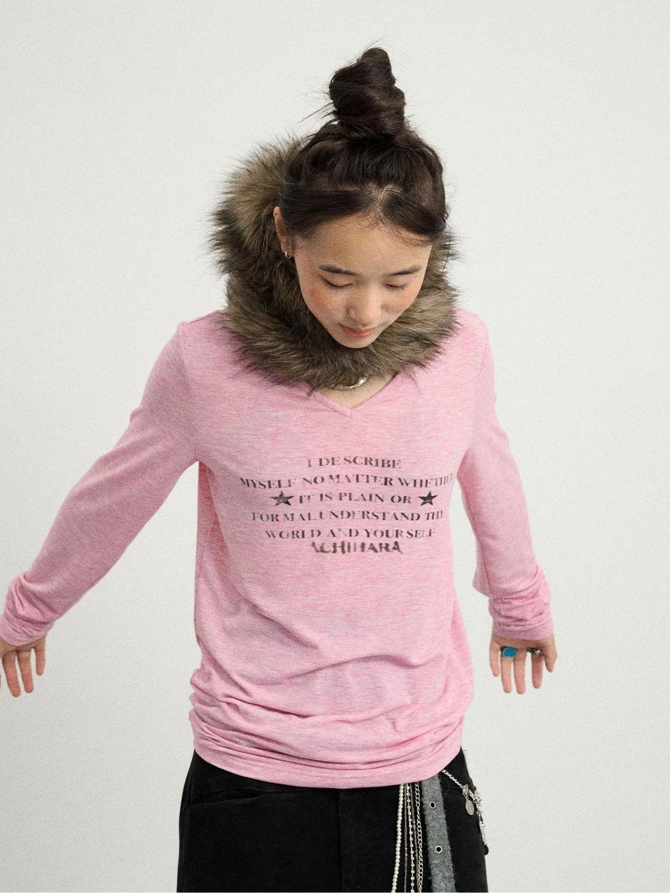 Letter Long-Sleeved T-Shirt