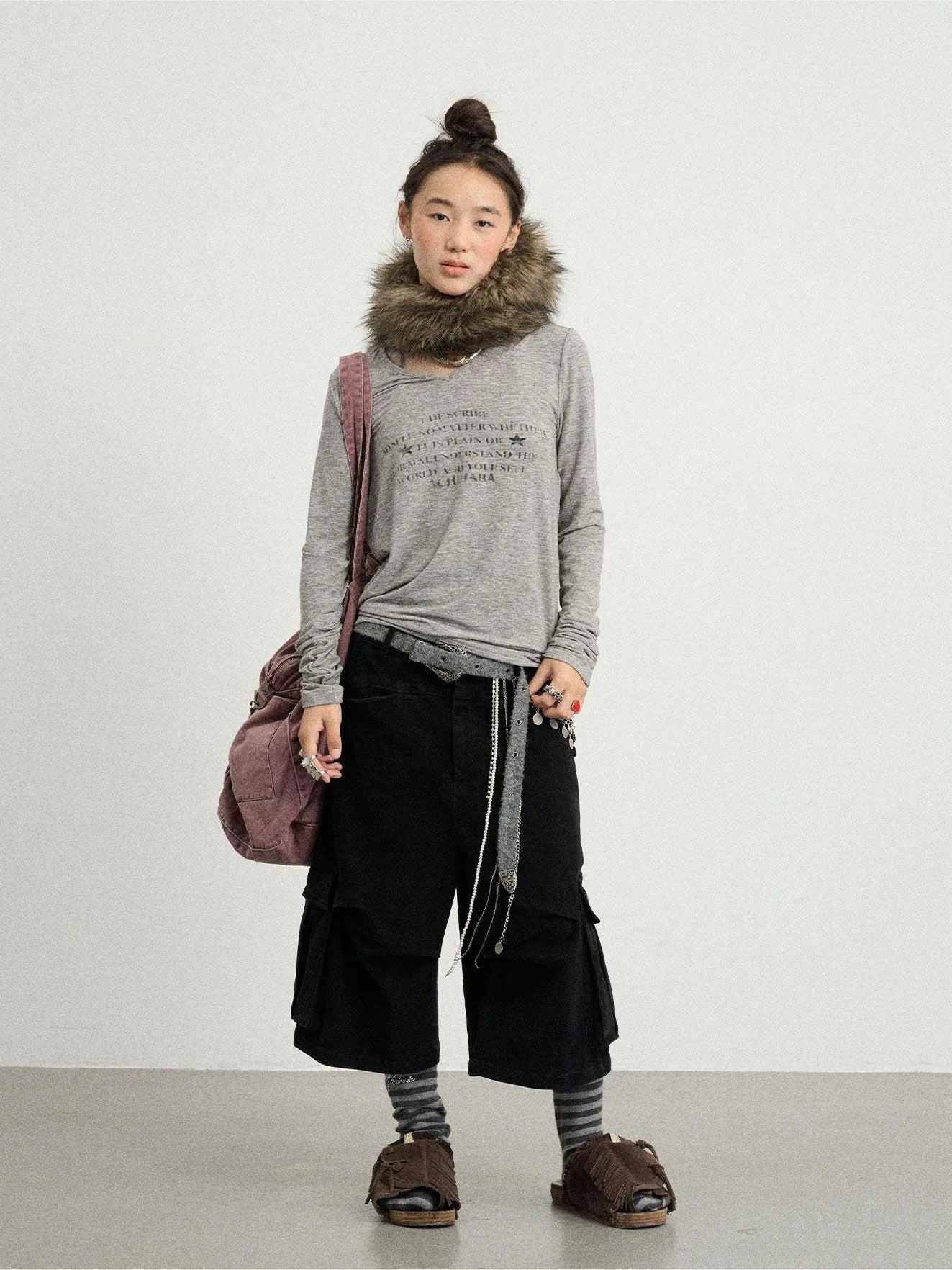 Letter Long-Sleeved T-Shirt