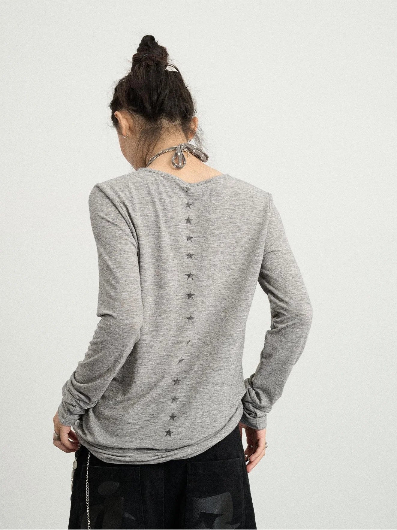 Letter Long-Sleeved T-Shirt
