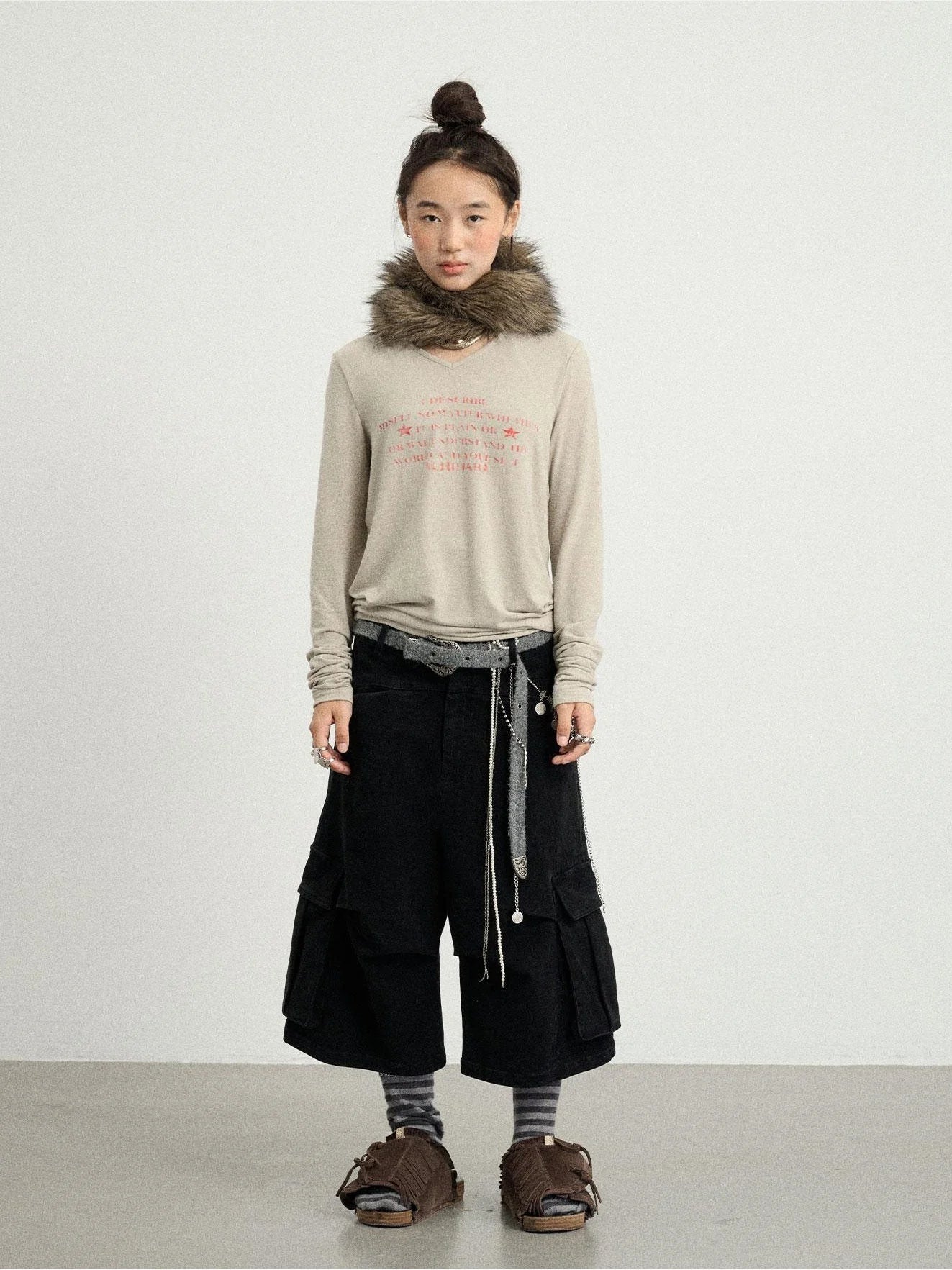 Letter Long-Sleeved T-Shirt