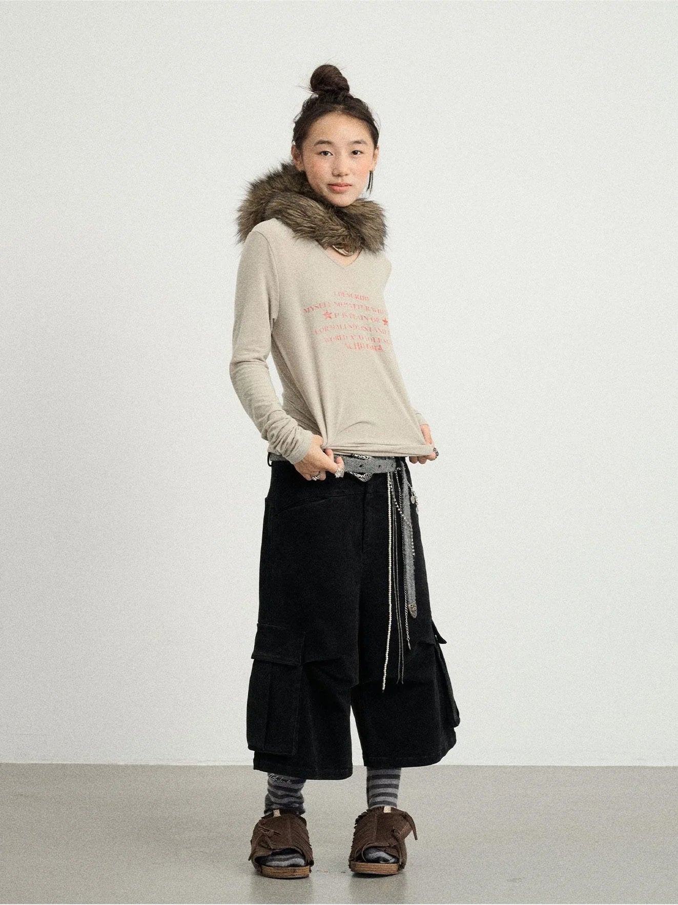Letter Long-Sleeved T-Shirt