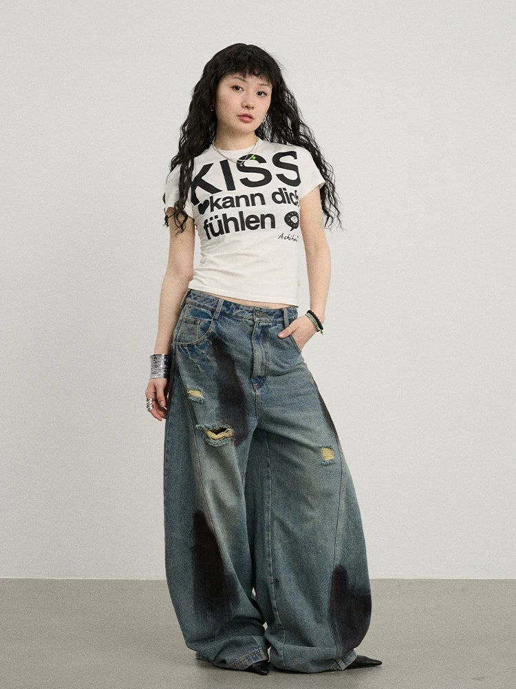 Achihara 2025 New Sleeveless Crop Top Women T-Shirt-2