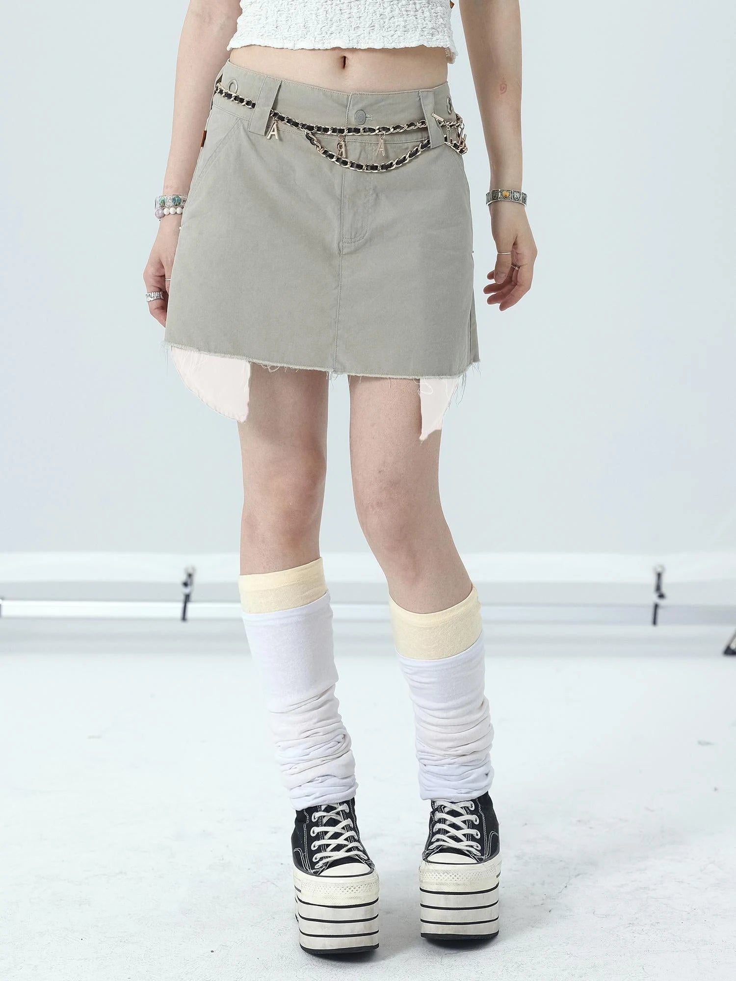 90s Denim A-Line Skirt For Women