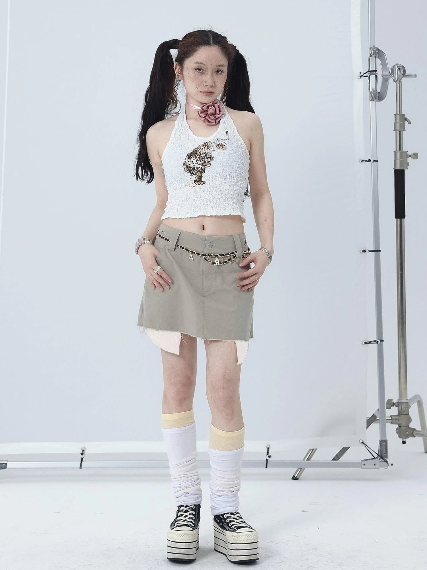 90s Denim A-Line Skirt For Women