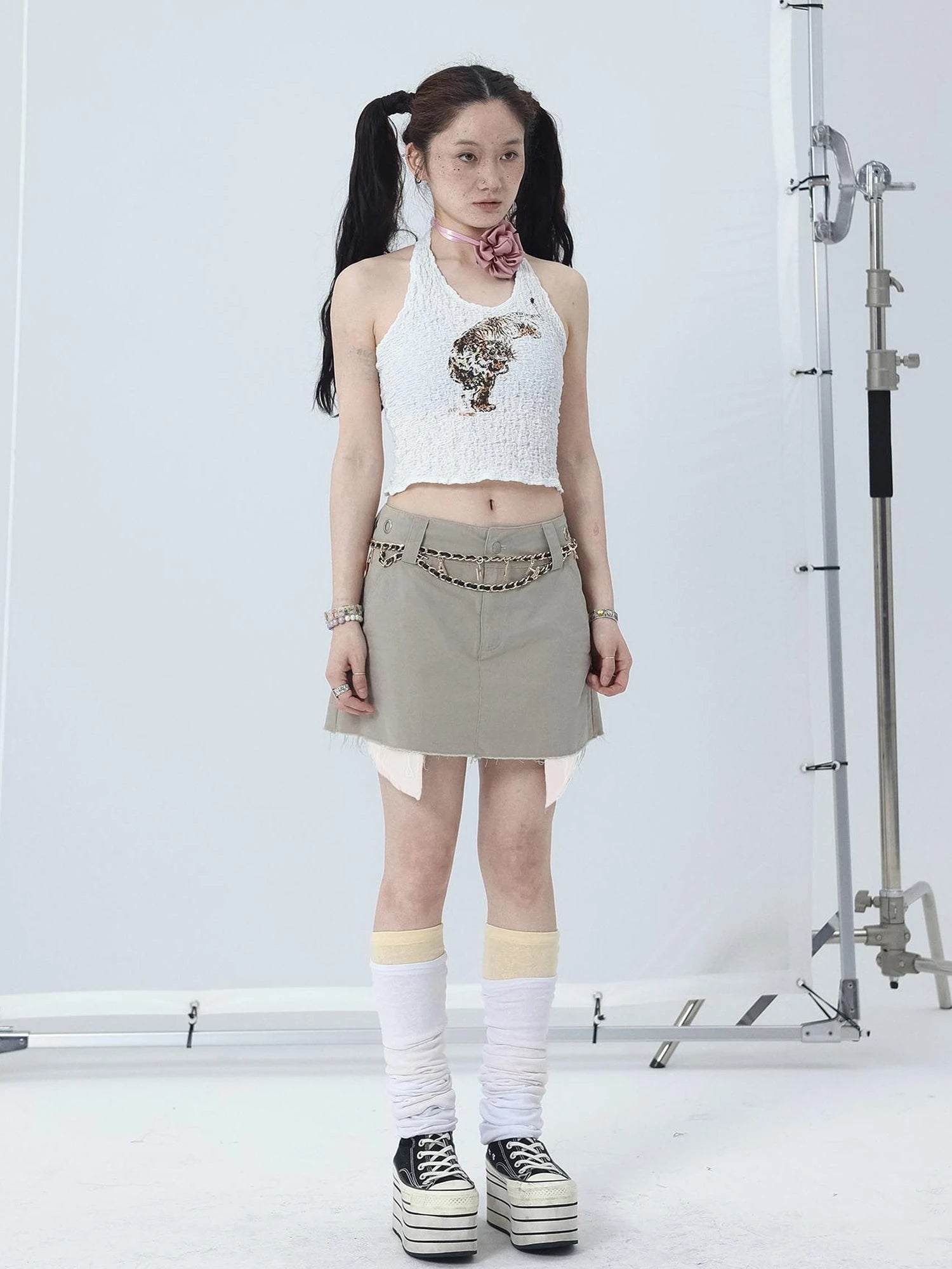 90s Denim A-Line Skirt For Women