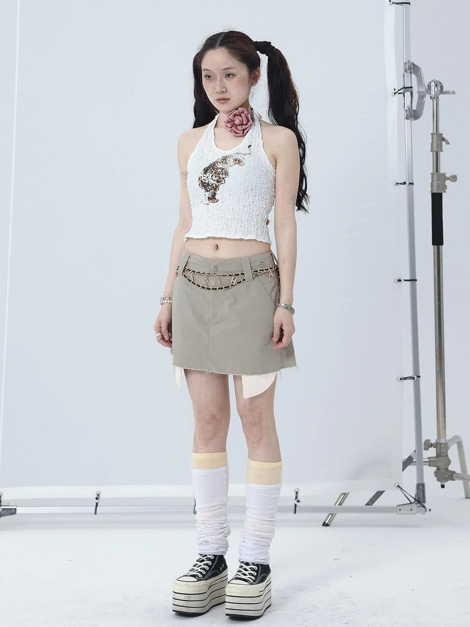 90s Denim A-Line Skirt For Women