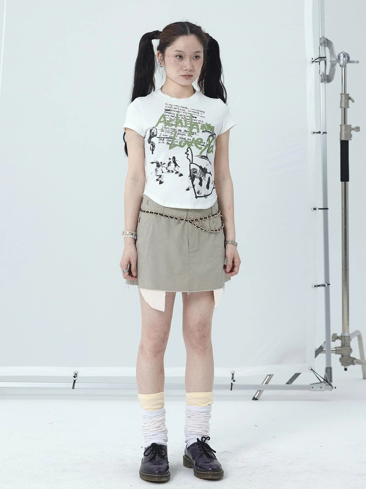 90s Denim A-Line Skirt For Women
