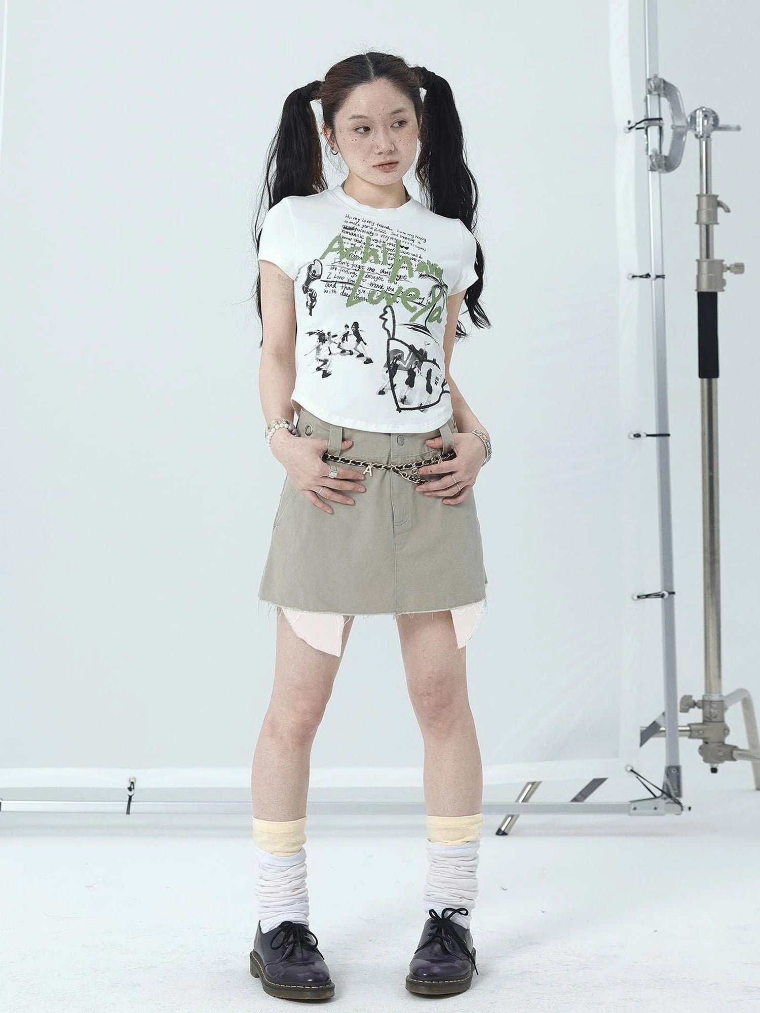 90s Denim A-Line Skirt For Women