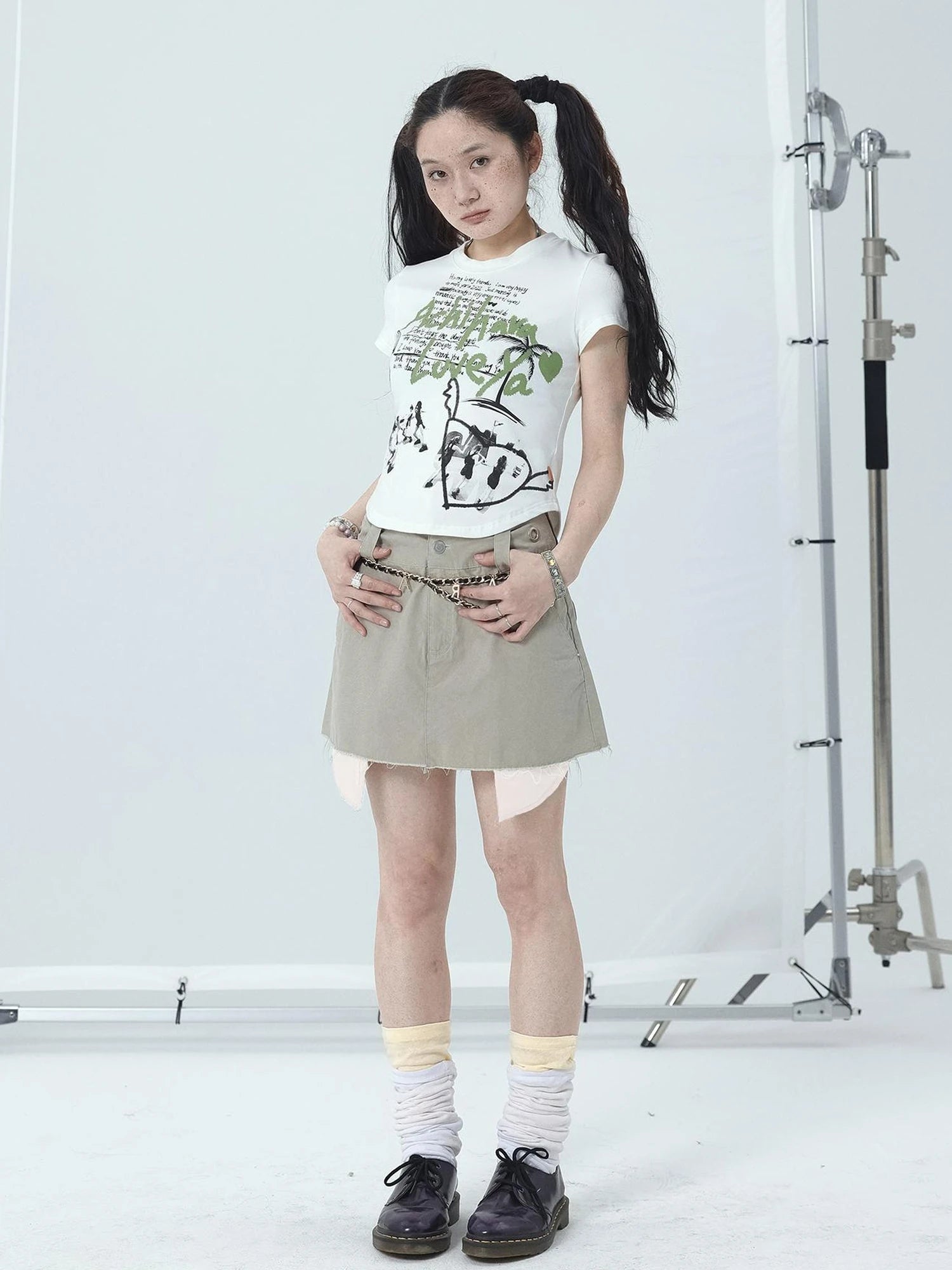 90s Denim A-Line Skirt For Women