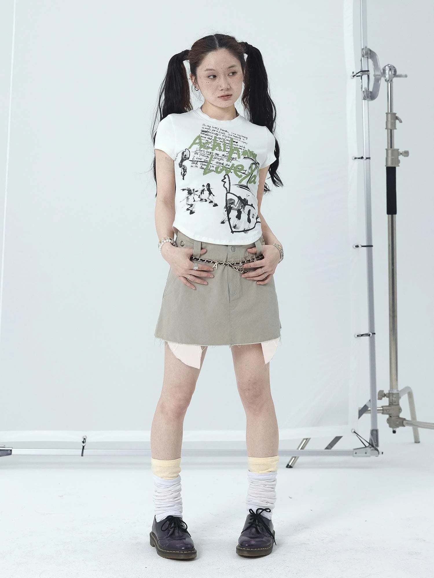 90s Denim A-Line Skirt For Women