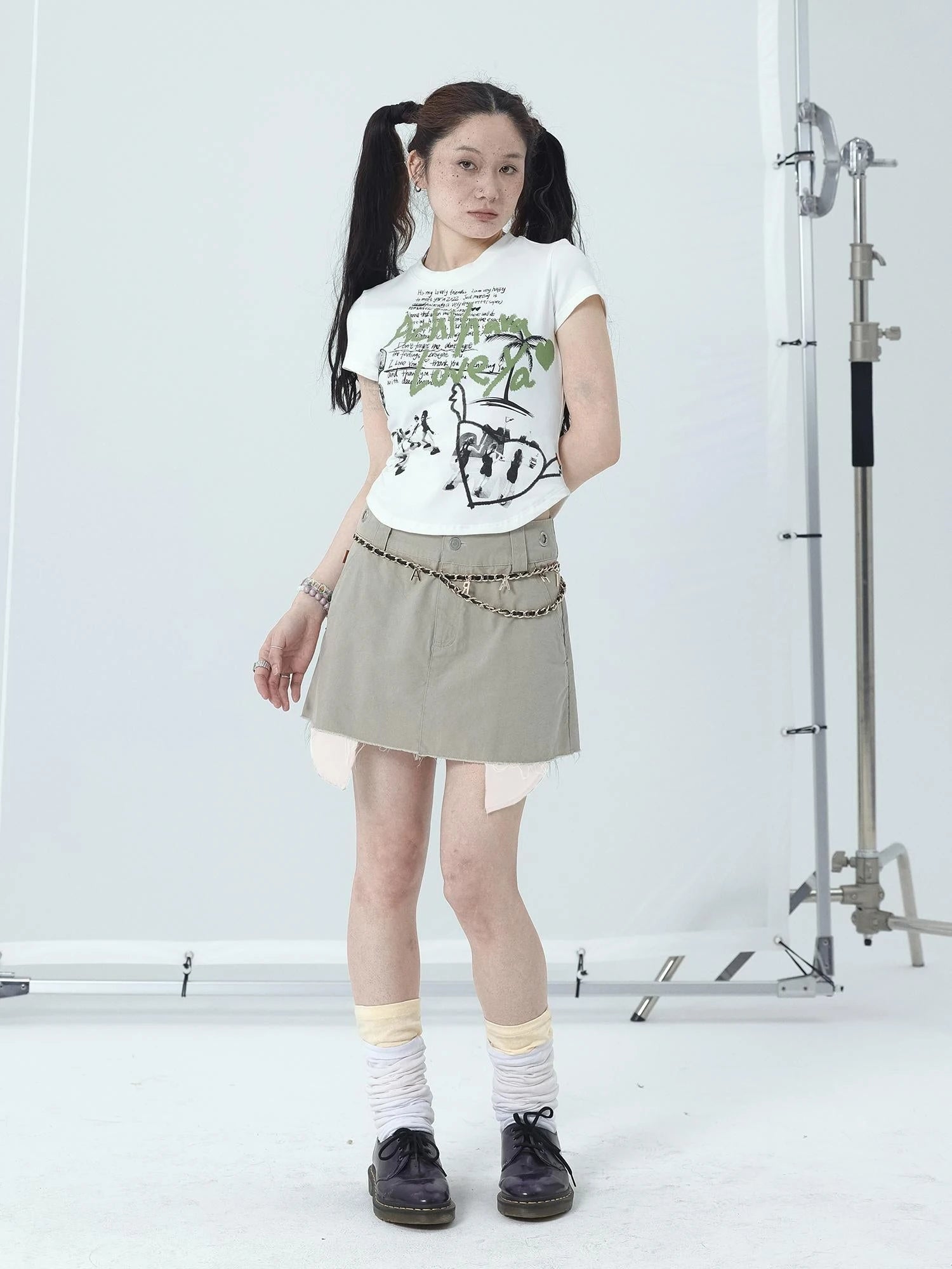 90s Denim A-Line Skirt For Women