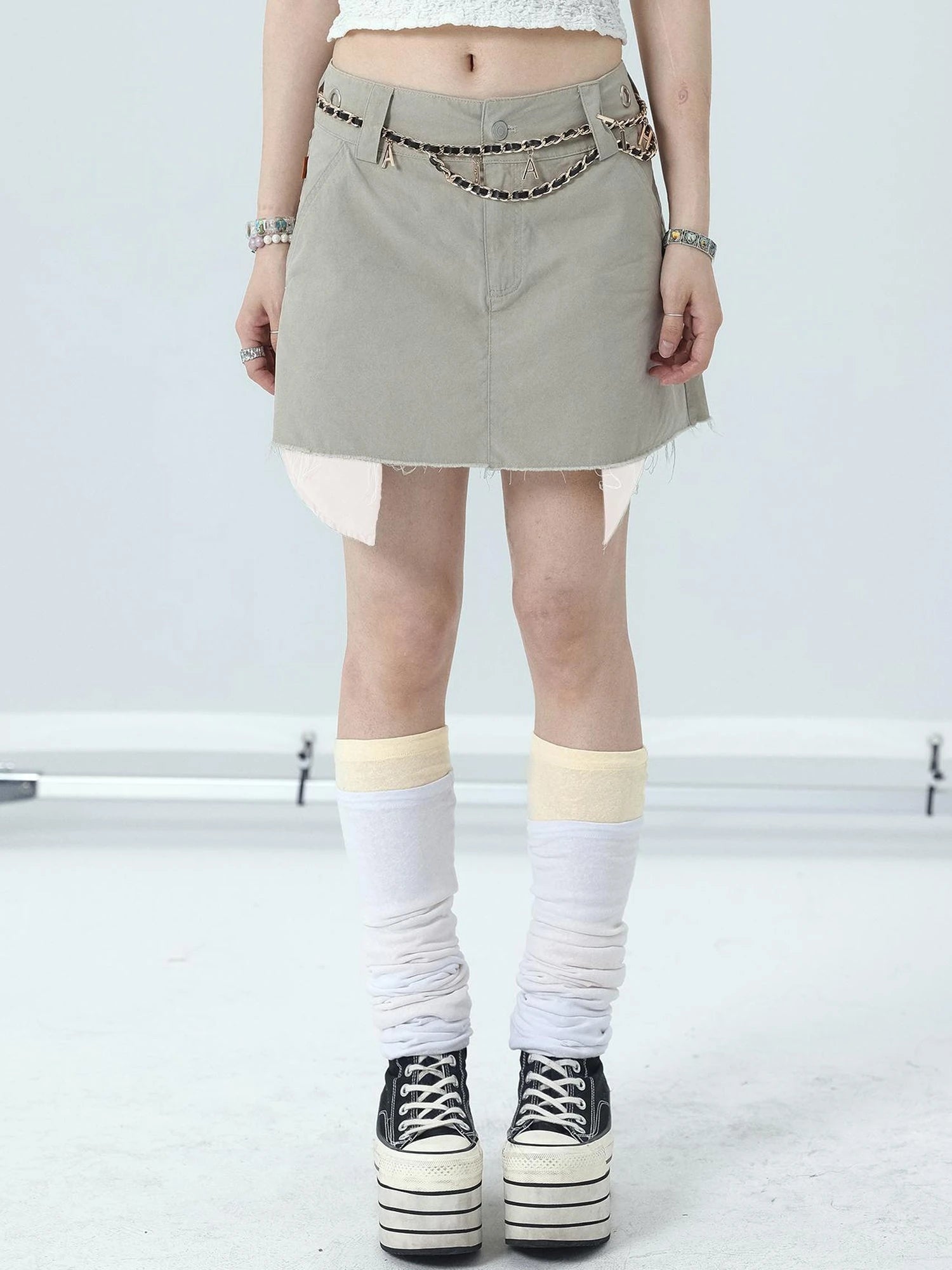 90s Denim A-Line Skirt For Women