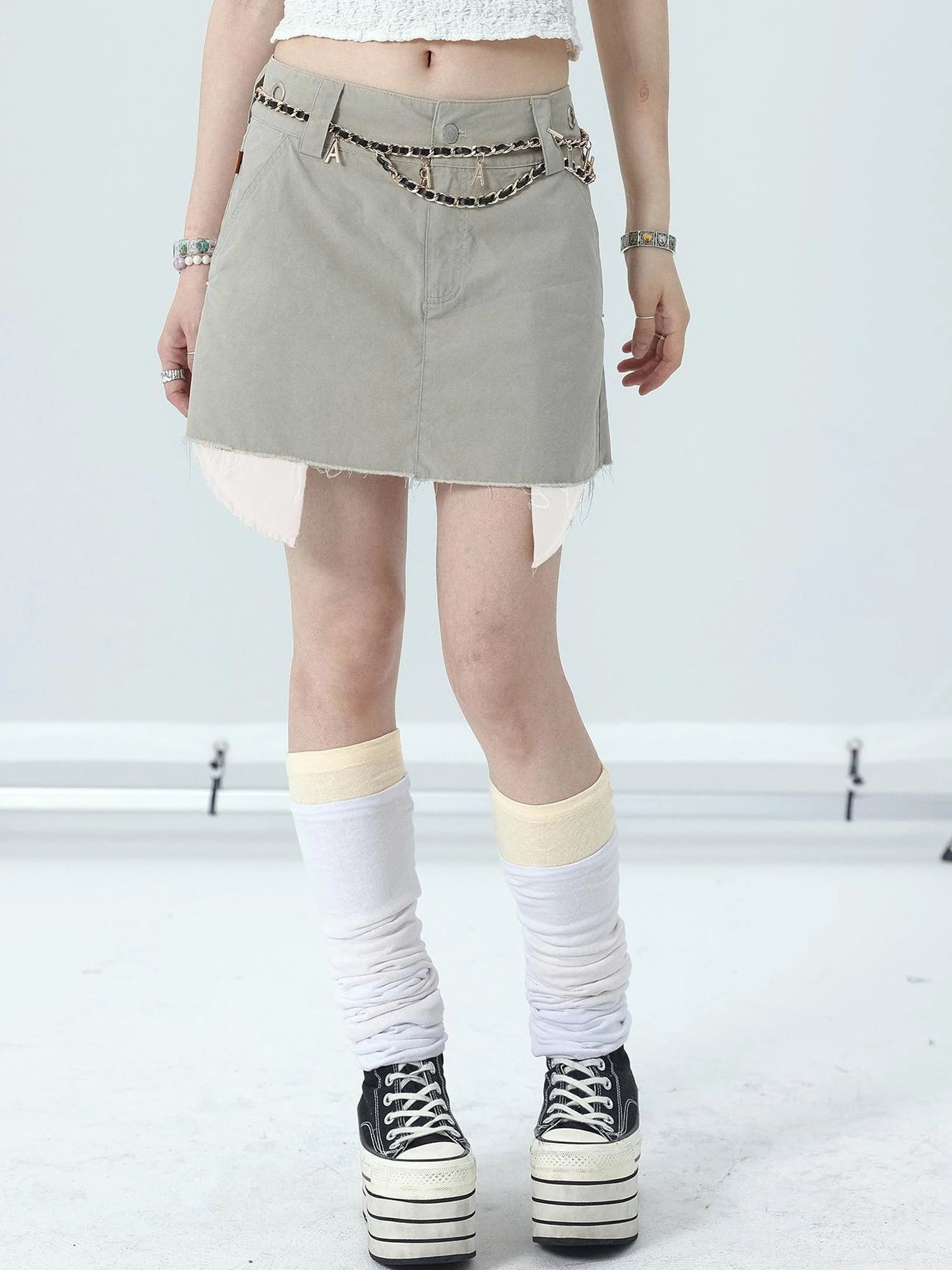 90s Denim A-Line Skirt For Women