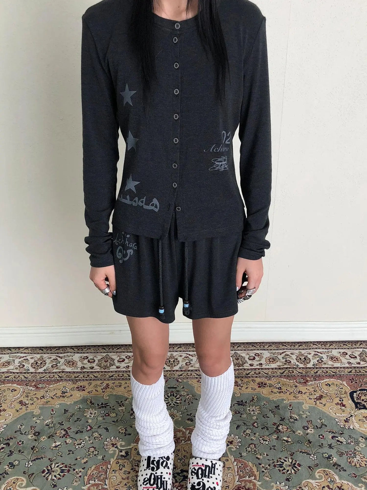 Achihara Breton Rabbit Knit Top