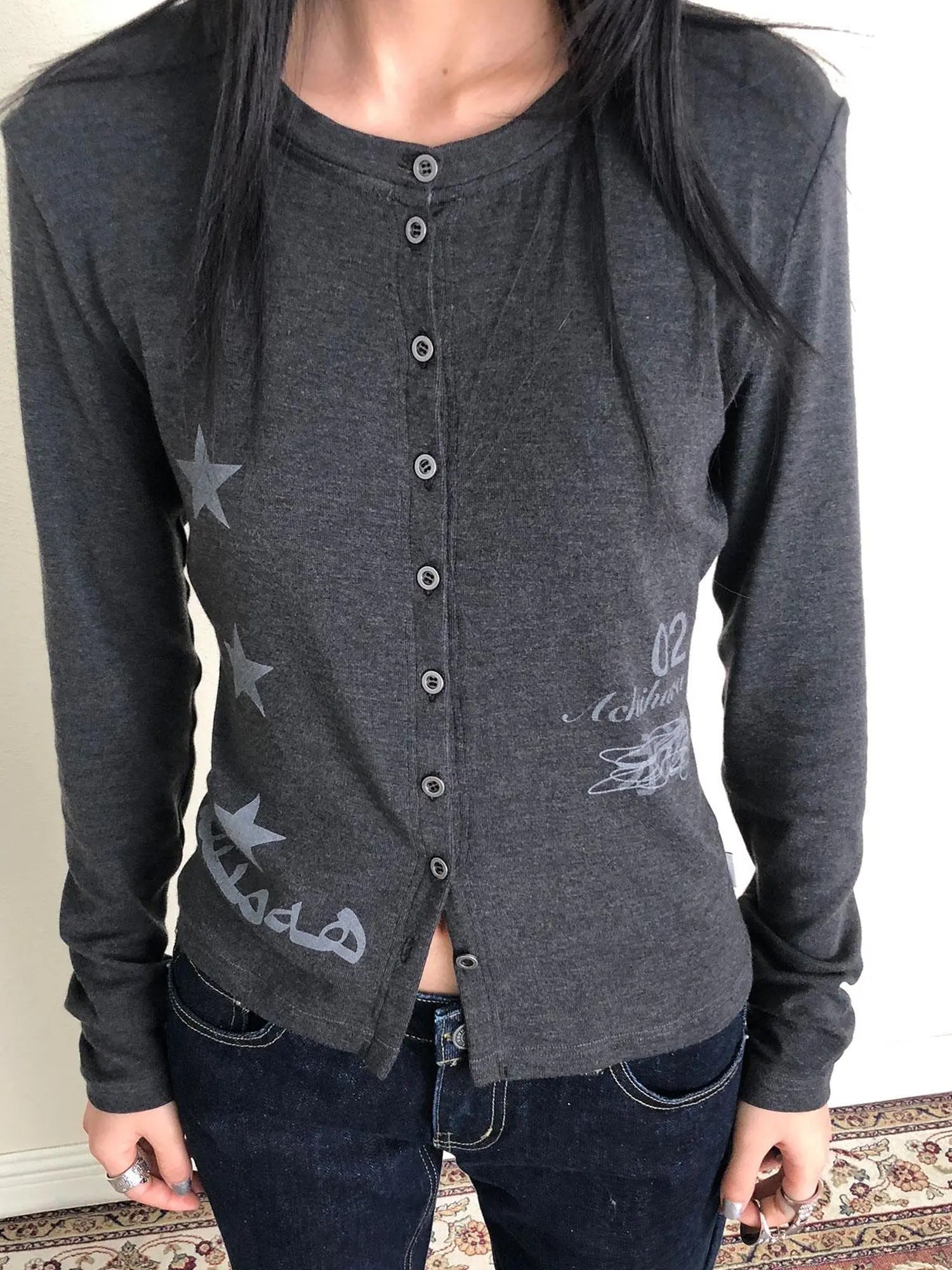 Achihara Breton Rabbit Knit Top