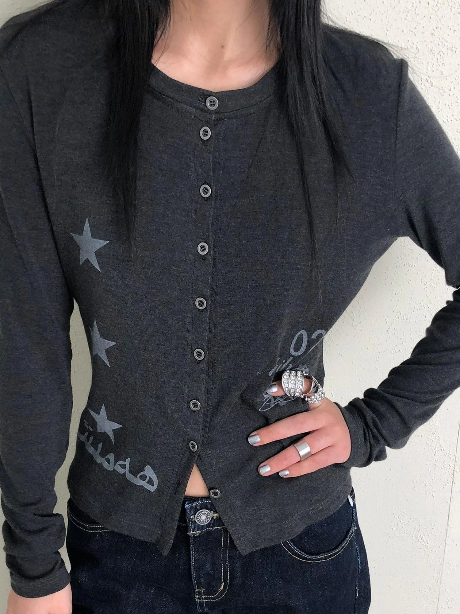 Achihara Breton Rabbit Knit Top