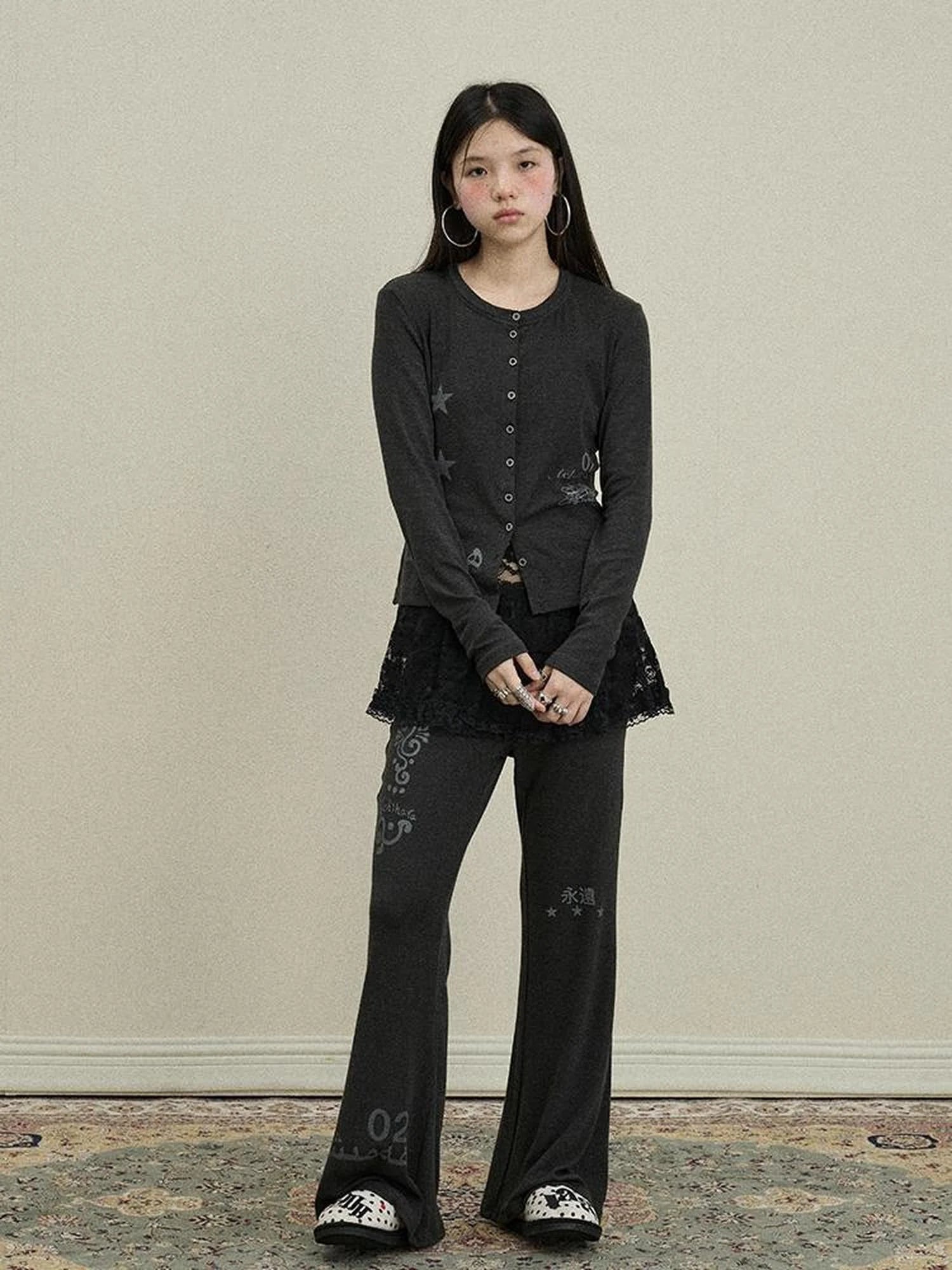 Achihara Breton Rabbit Knit Top