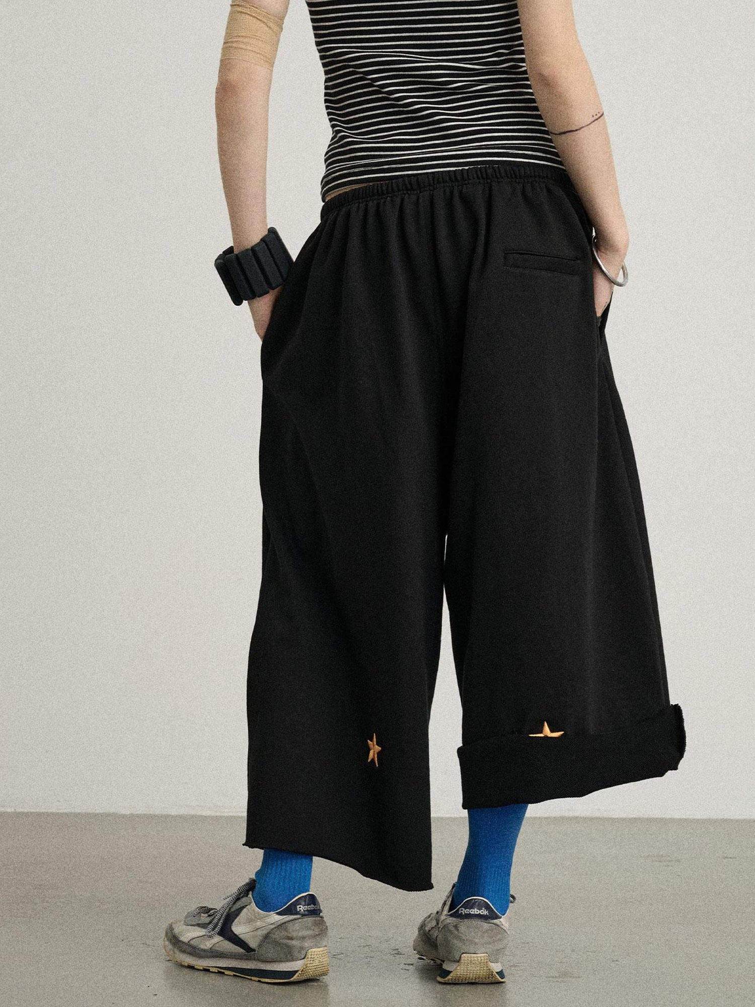 Achihara Achihara Distressed Hem Cargo Joggers