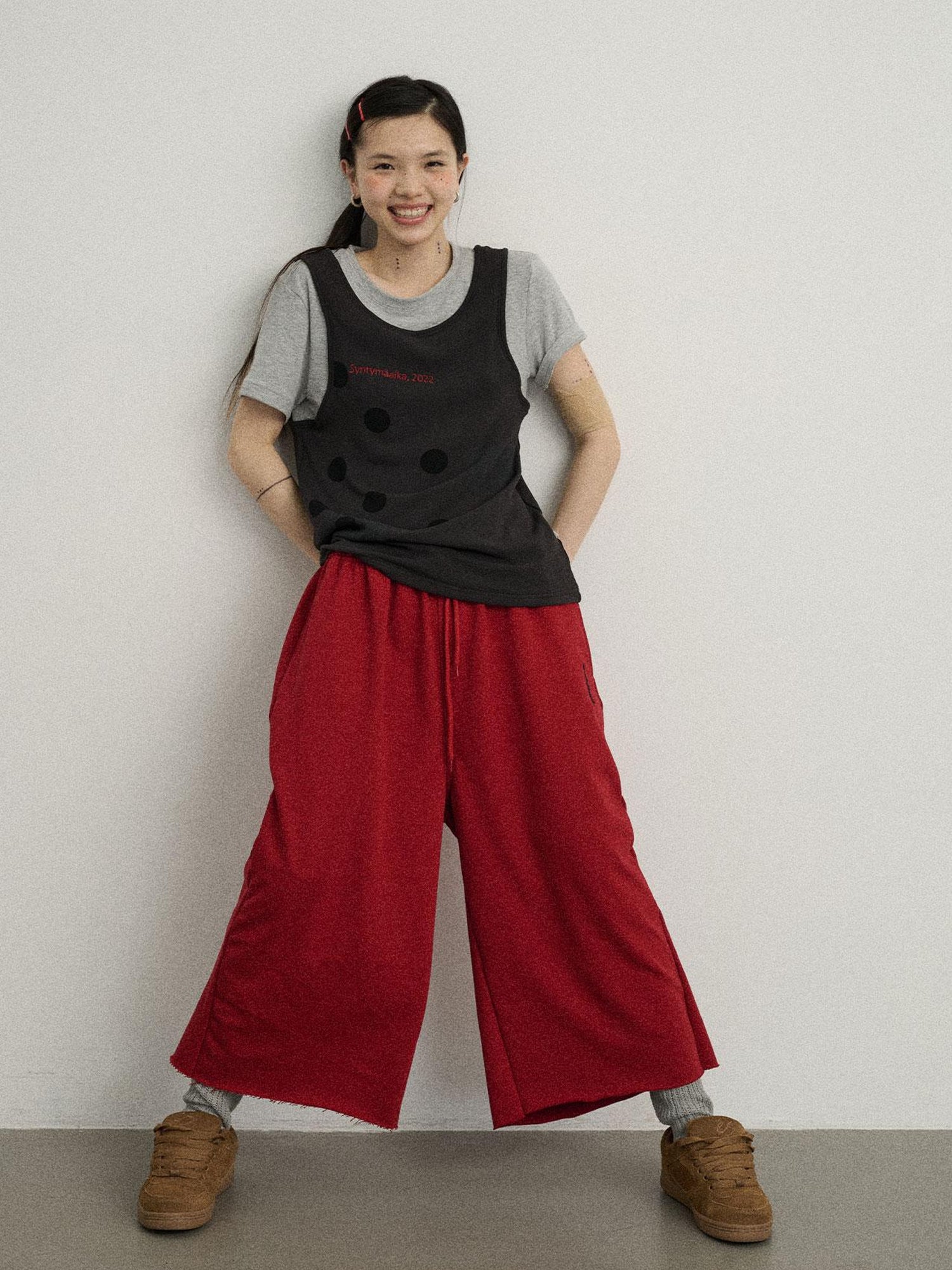 Achihara Achihara Distressed Hem Cargo Joggers