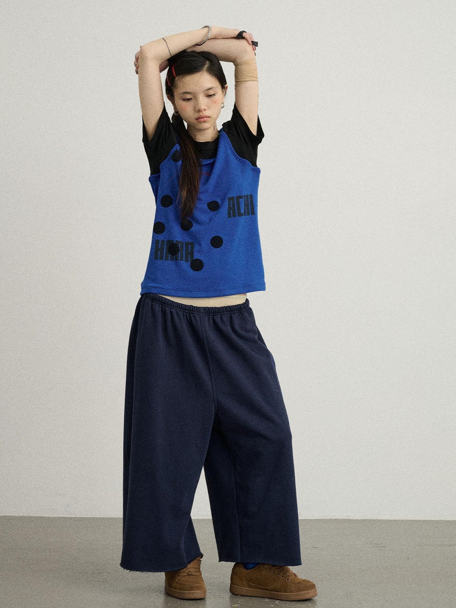 Achihara Achihara Distressed Hem Cargo Joggers