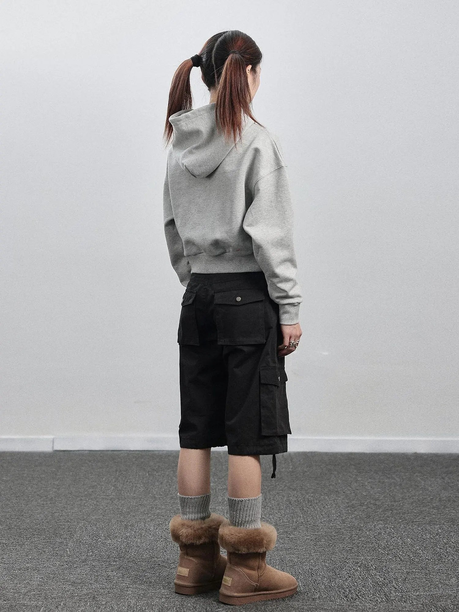 Achihara Hooded Zip Up Sweatshirt & Skirt Set