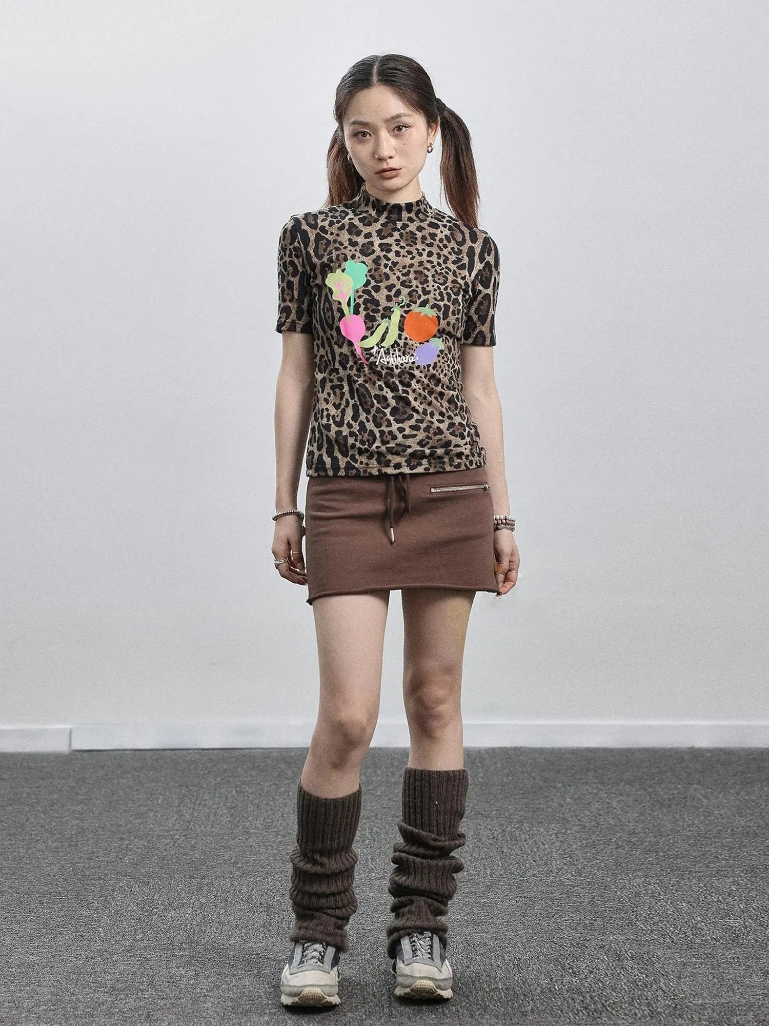 Achihara Hooded Zip Up Sweatshirt & Skirt Set