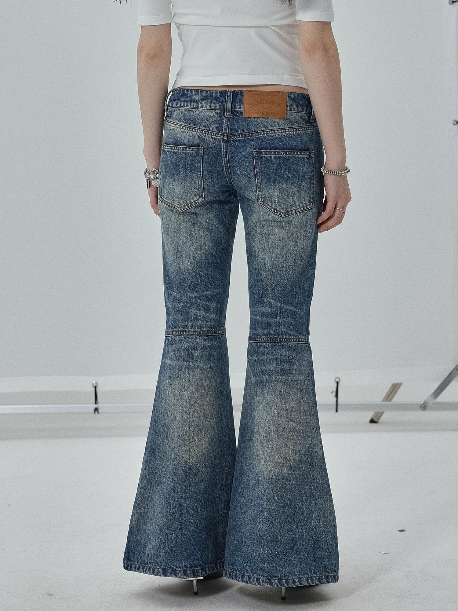 Achihara Achihara Low Rise Flared Wide Leg Jeans