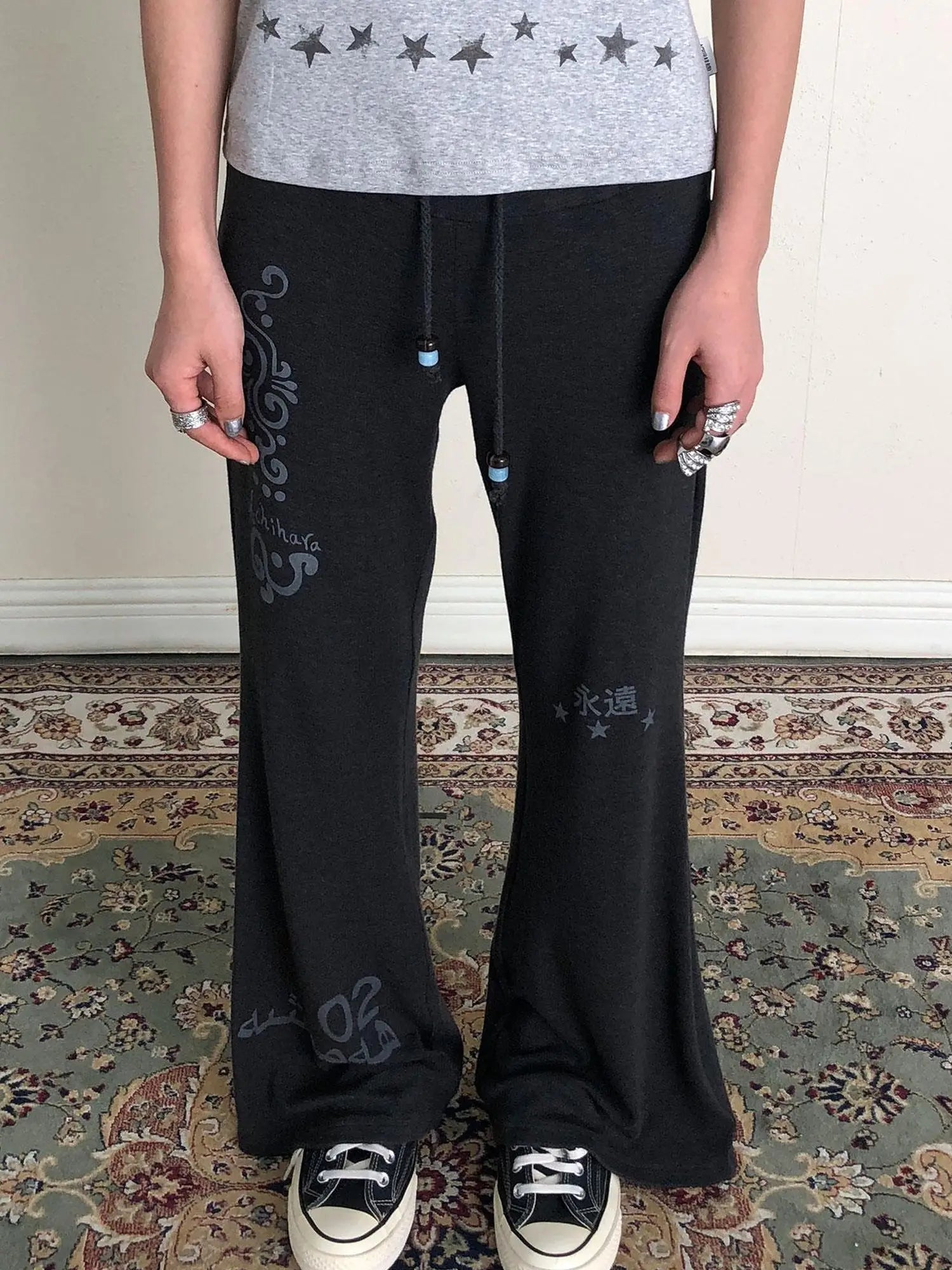 Achihara Rabbit Fit Flared Trousers