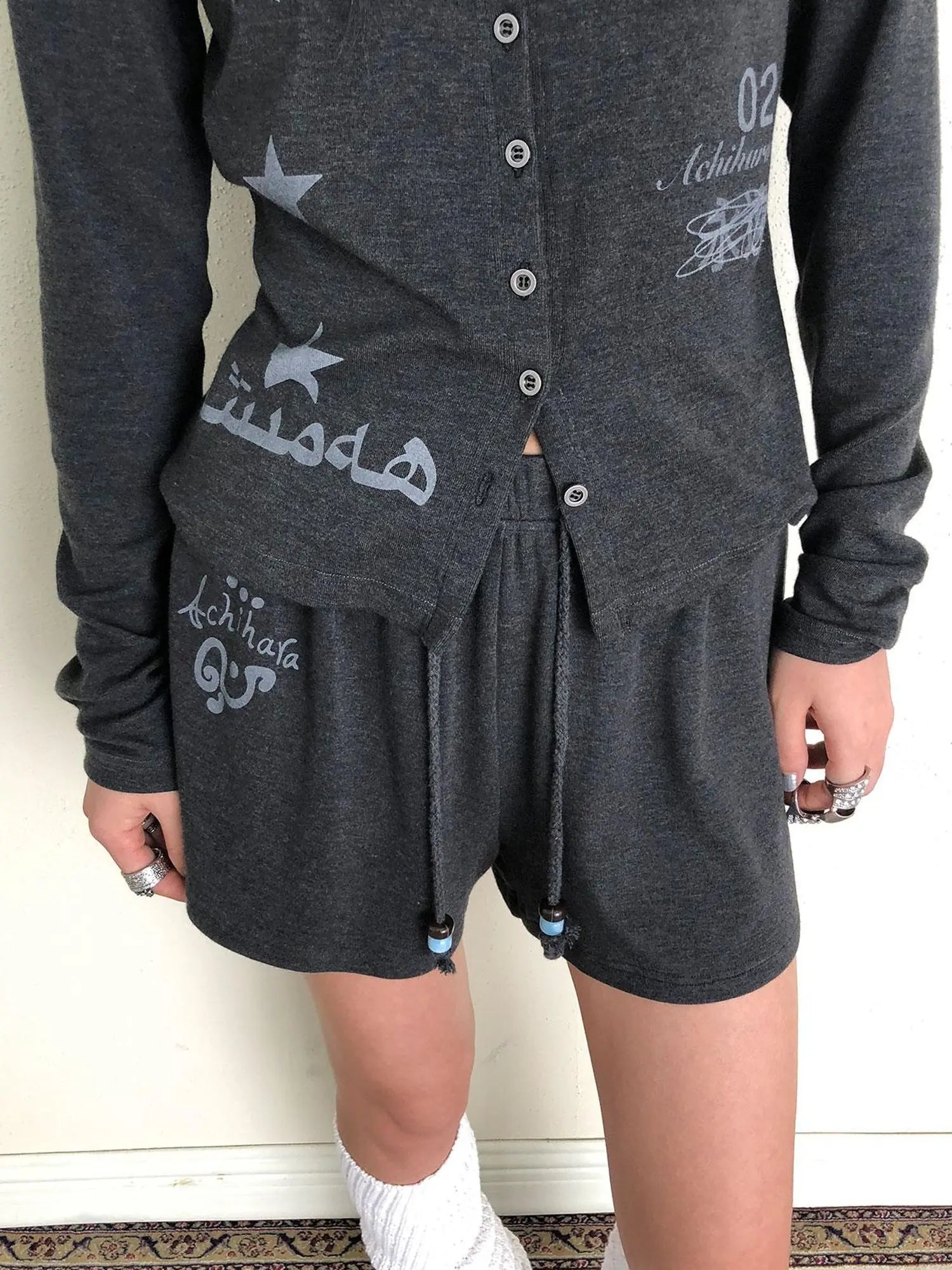 Achihara Rabbit Shorts 2025 Early Autumn Anti Peep Lined Shorts