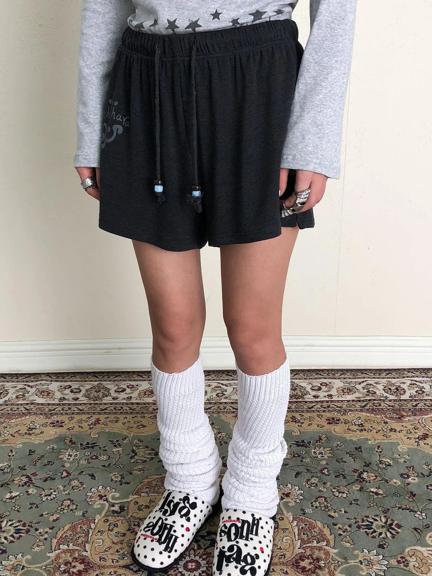 Achihara Rabbit Shorts 2025 Early Autumn Anti Peep Lined Shorts