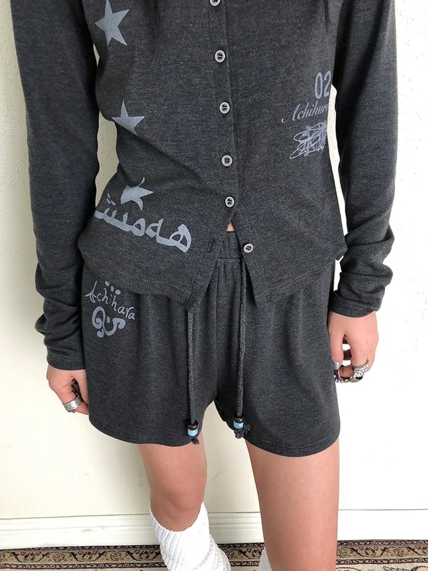 Achihara Rabbit Shorts 2025 Early Autumn Anti Peep Lined Shorts