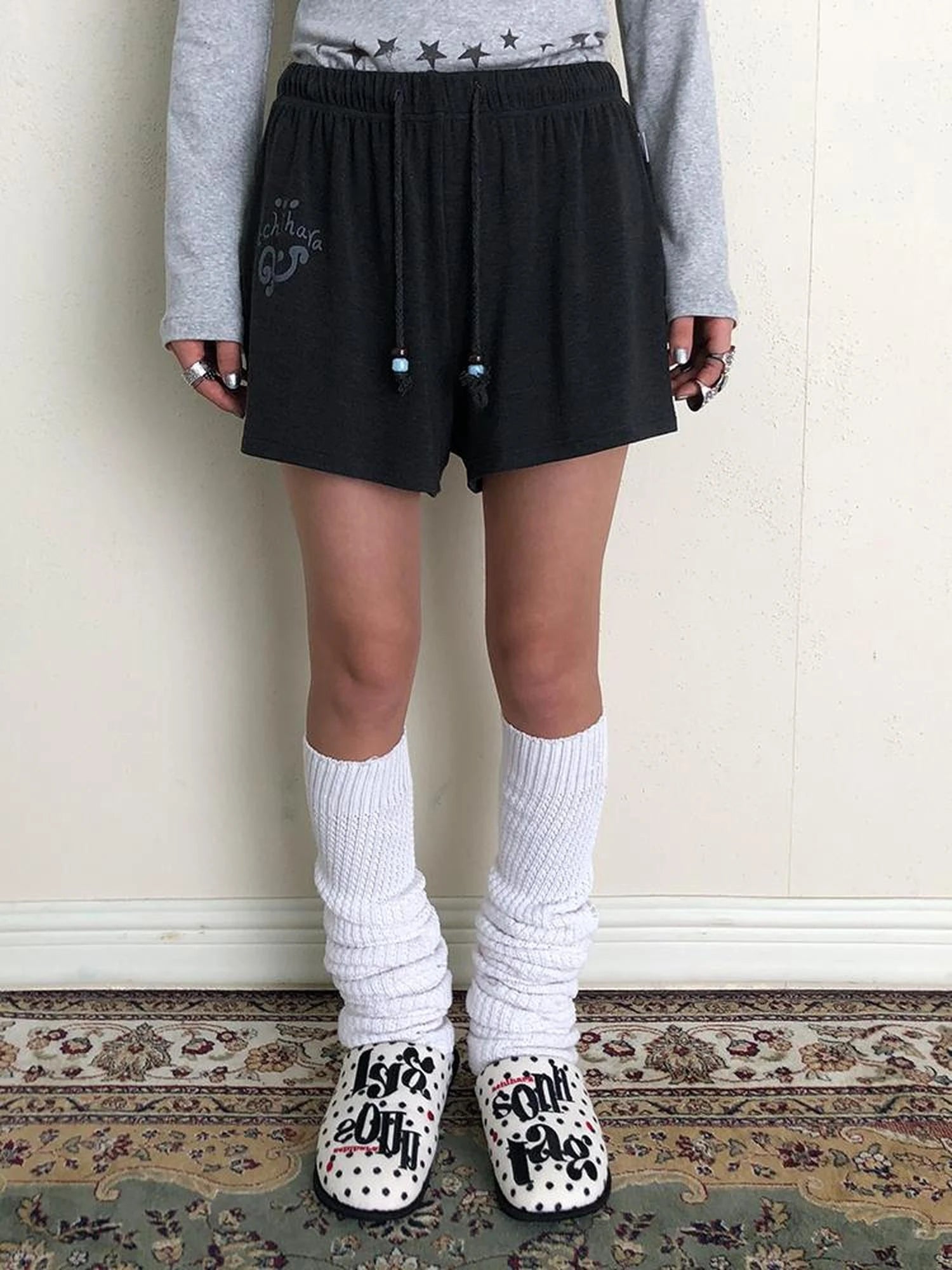 Achihara Rabbit Shorts 2025 Early Autumn Anti Peep Lined Shorts