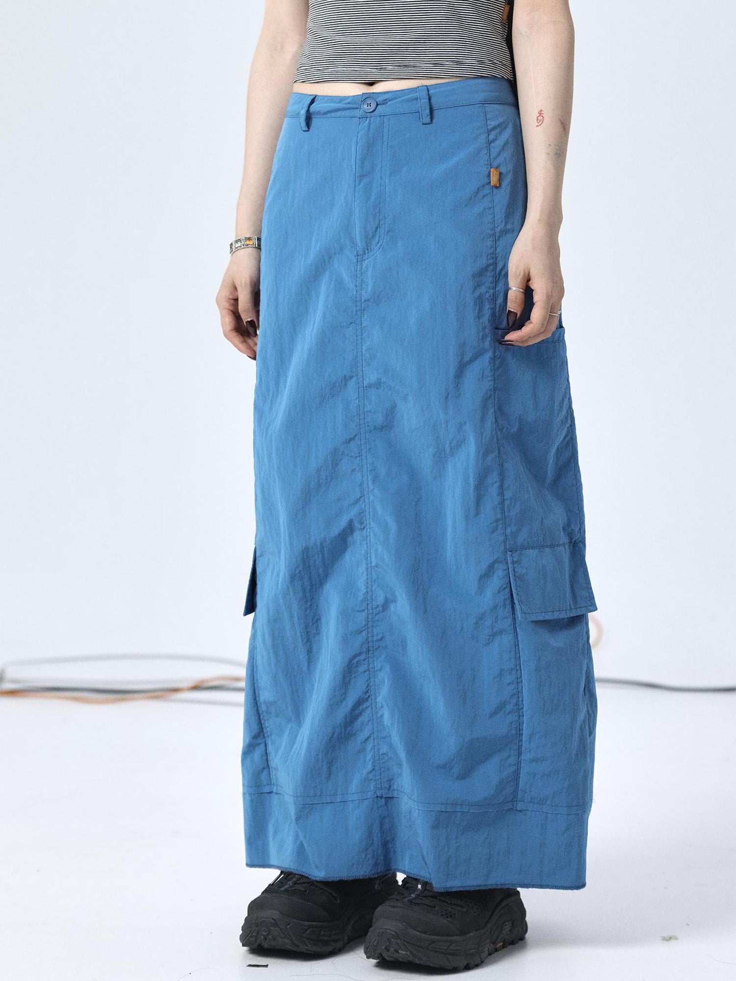 Achihara Adjustable Parachute Pants & Fishtail Skirt Set