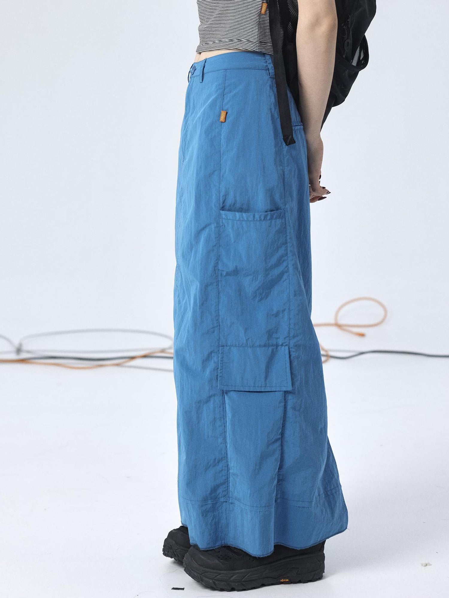 Achihara Adjustable Parachute Pants & Fishtail Skirt Set