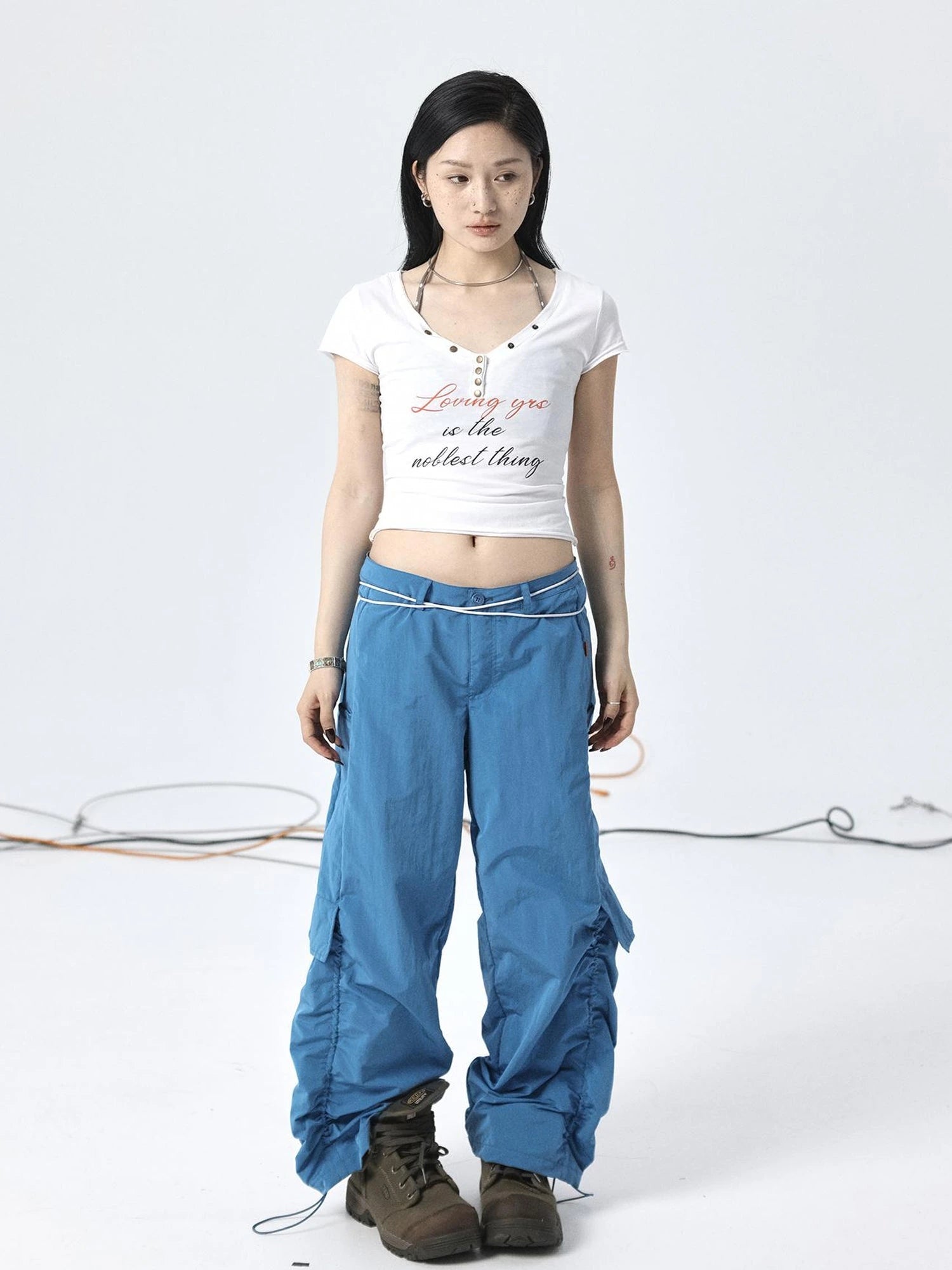 Parachute Pants with Adjustable Fit & Fishtail Skirt Co-ord Set