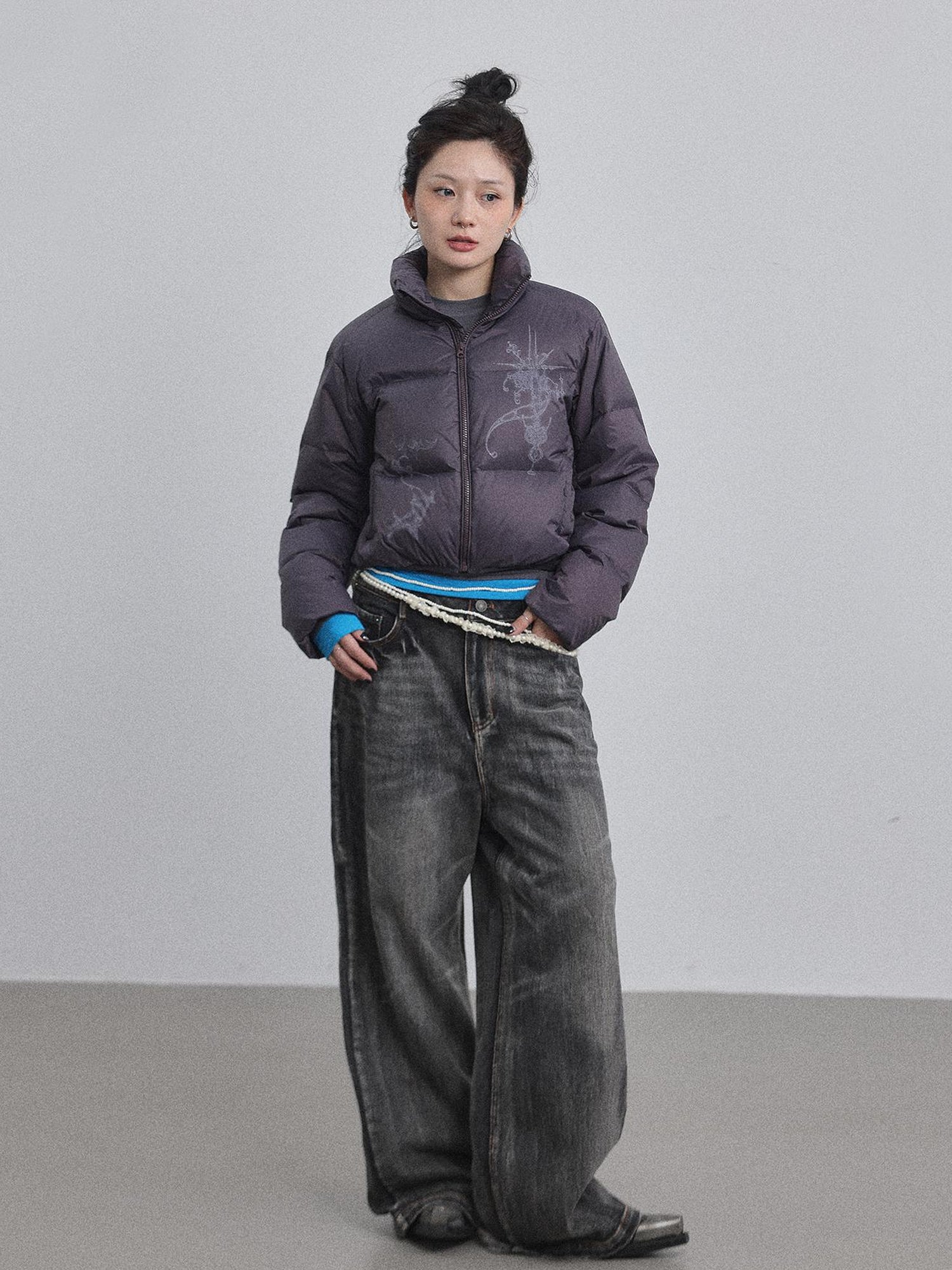 Achihara Alchemy Inspired Quilted Nylon Jacket