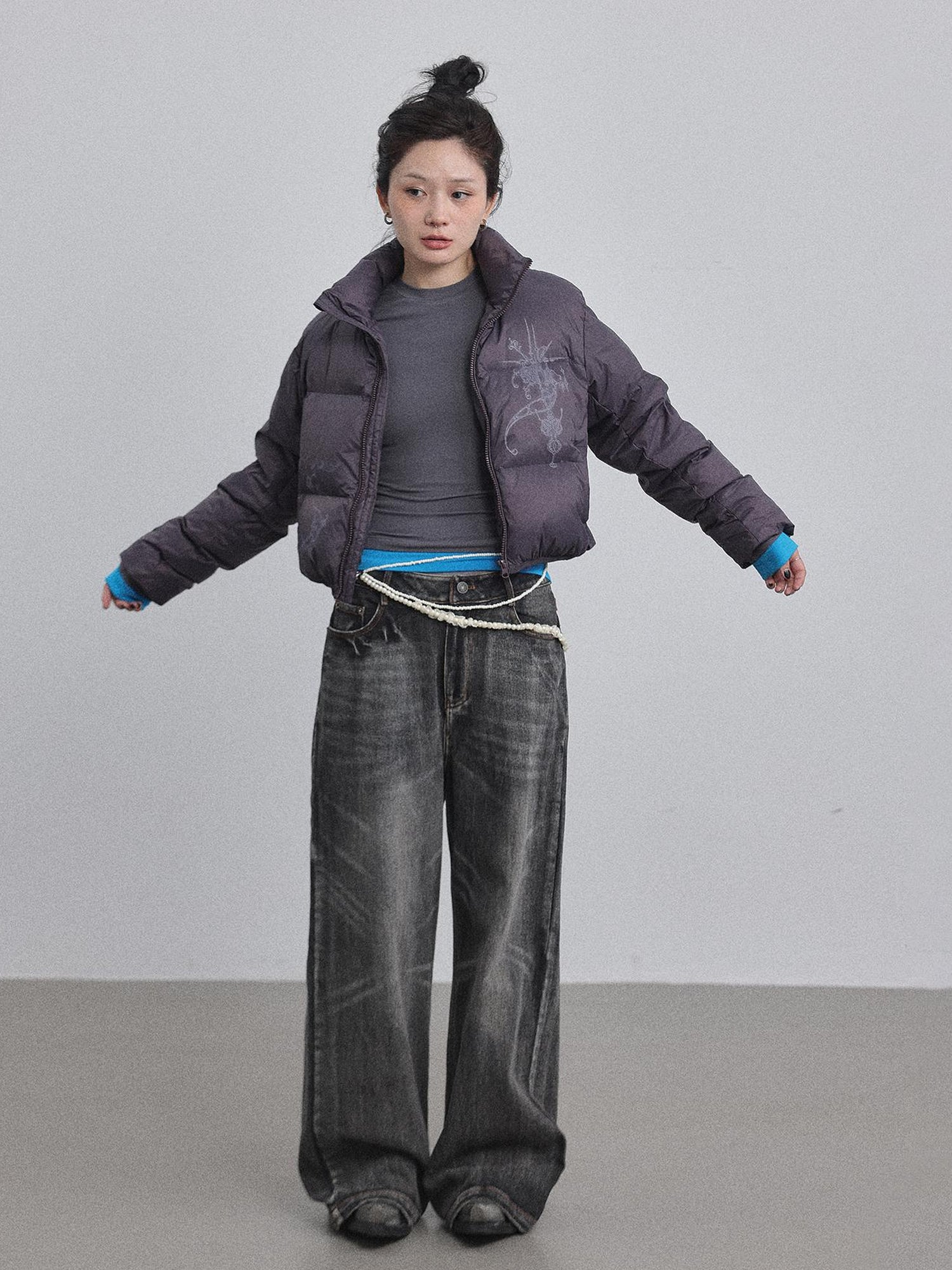 Achihara Alchemy Inspired Quilted Nylon Jacket