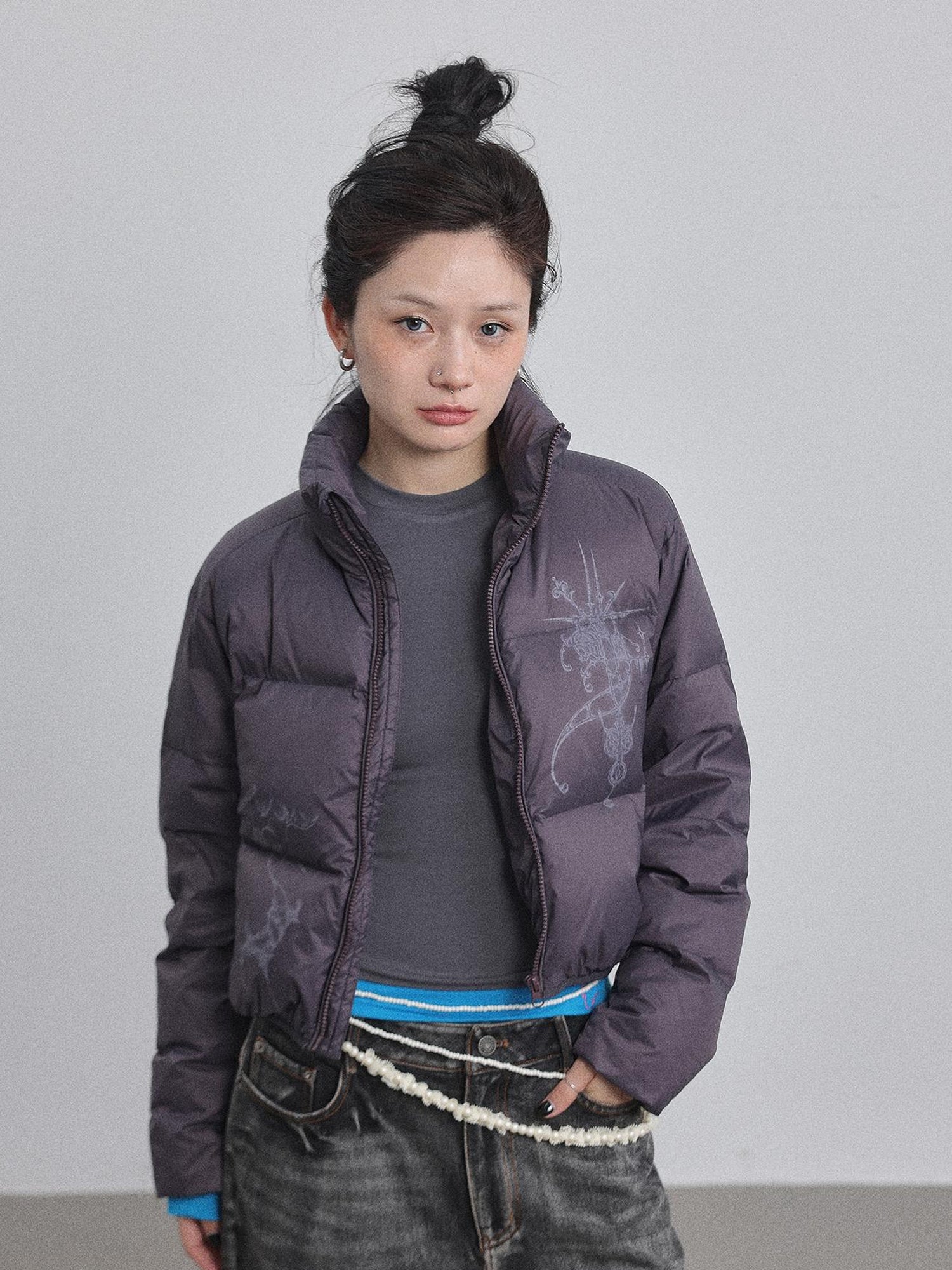 Achihara Alchemy Inspired Quilted Nylon Jacket